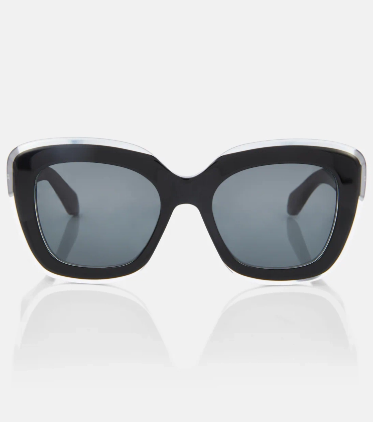Logo square sunglasses in black - Alaia | Mytheresa