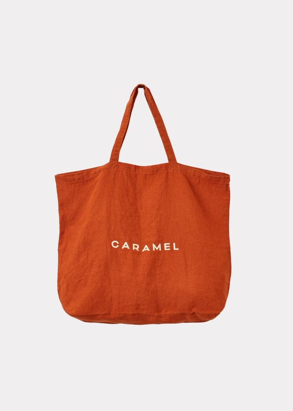 LINEN BAG - BURNT ORANGE