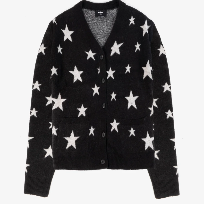 Star Cardigan | Black & White