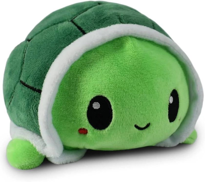 Amazon.com: TeeTurtle - The Original Reversible Turtle Plushie - Green - Cute Sensory Fidget Stuffed Animals That Show Your Mood 4 inch : Toys & Games