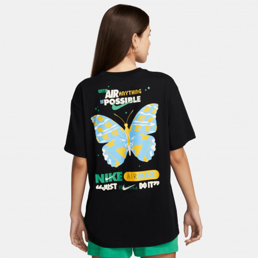 Nike Sportswear Γυναικείο Boyfriend T-Shirt Μαύρο FQ8873-010