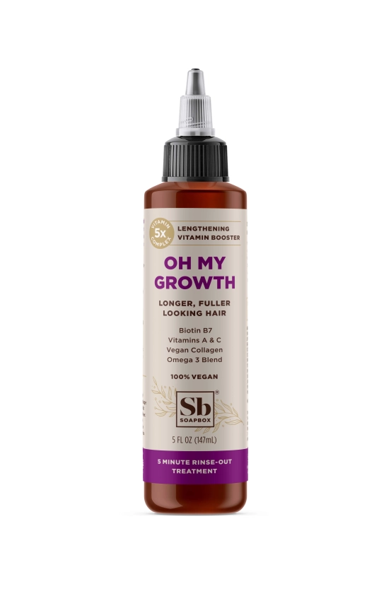 Soapbox Oh My Growth Hair Rinse-Out Treatment with Biotin B7, Strengthening, All Hair Types, 5 oz