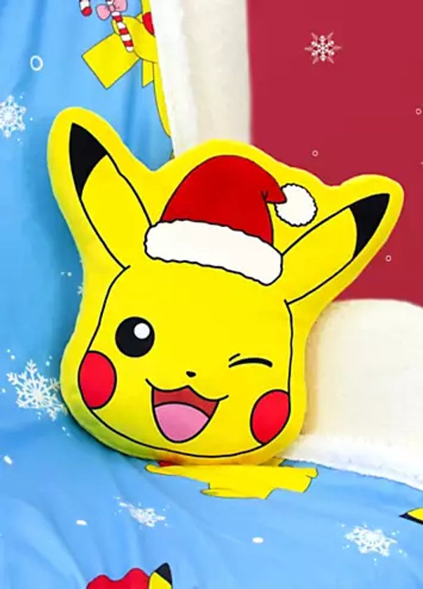 Pokemon Pikachu Christmas Shaped Cushion | Freemans