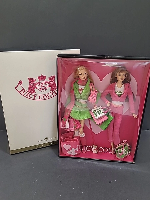 Barbie 2004 Juicy Couture Gold Label Collector Dolls Set Mattel New *flawed box*