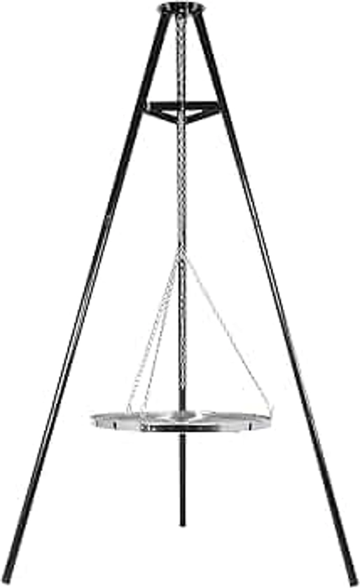 La Hacienda 55578 Tripod Grill, Steel, Black