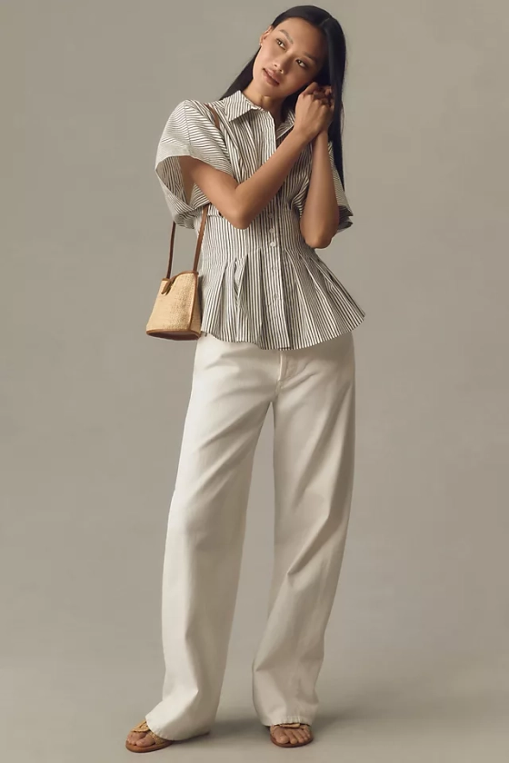 The Tobie Pleated Blouse by Exquise | Anthropologie