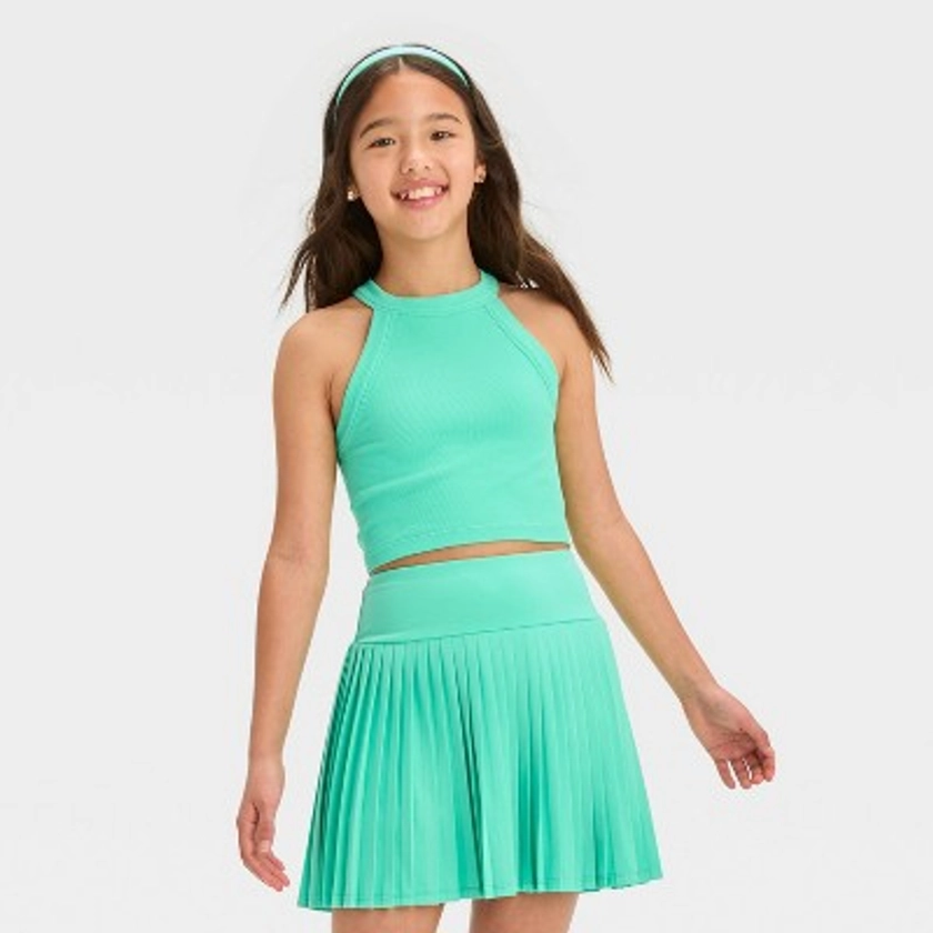 Girls' High Neck Seamless Tank Top - art class™ Mint Green L