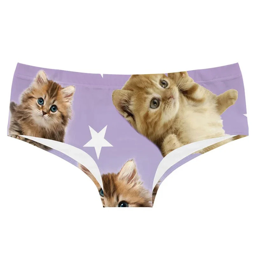 Kitten Star Print Panty