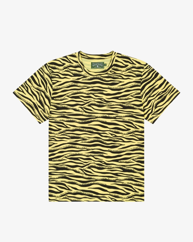 Denim Tears - Men's Zebra Print Tee - (Yellow)