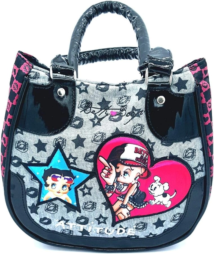 Betty Boop HandBag | Shiny and Colorful | Printed Classic Spacious Purse Bag