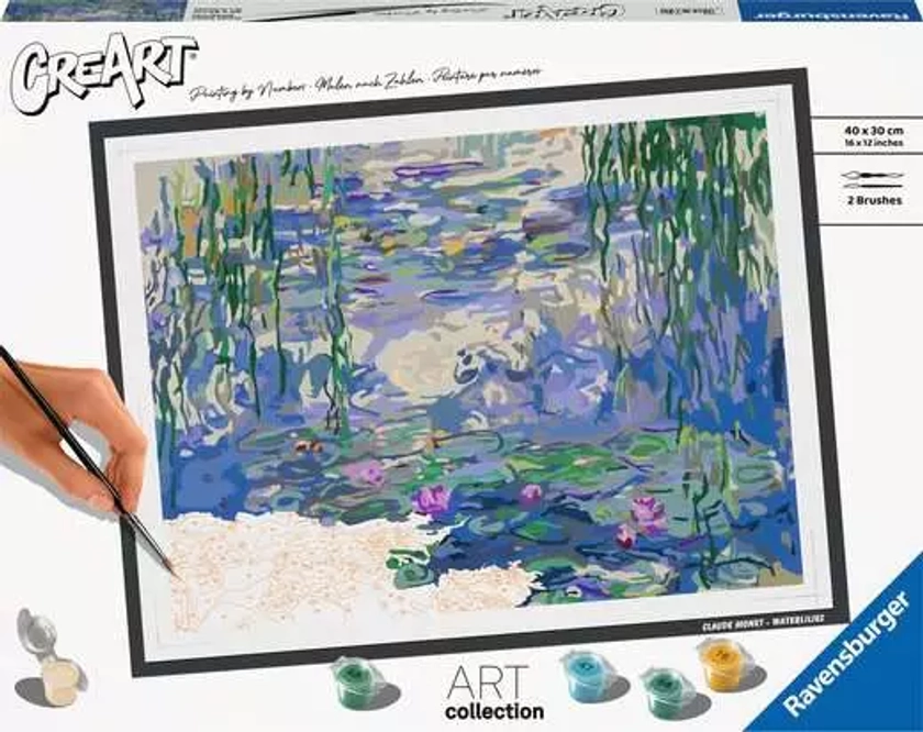 Peinture par numéro adulte - CreArt - 30x40cm - Monet - Waterlilies