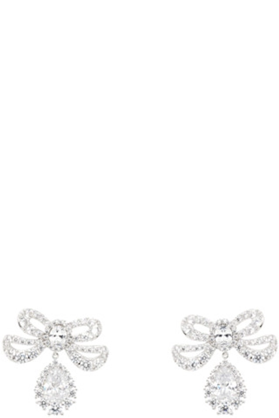 SHUSHU/TONG - Silver YVMIN Edition Lissome Gem Bowknot Earrings