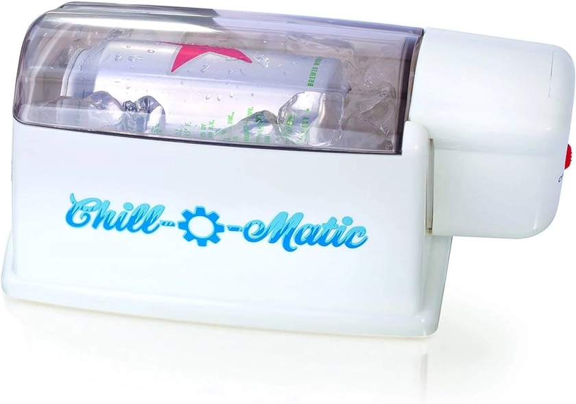 Amazon.com : Chill-O-Matic Instant Beverage Cooler, White Plastic. Chill Drinks in 60 Seconds with This Portable Cooling Device - Perfect for Outdoor Activities and Parties. : Home & Kitchen