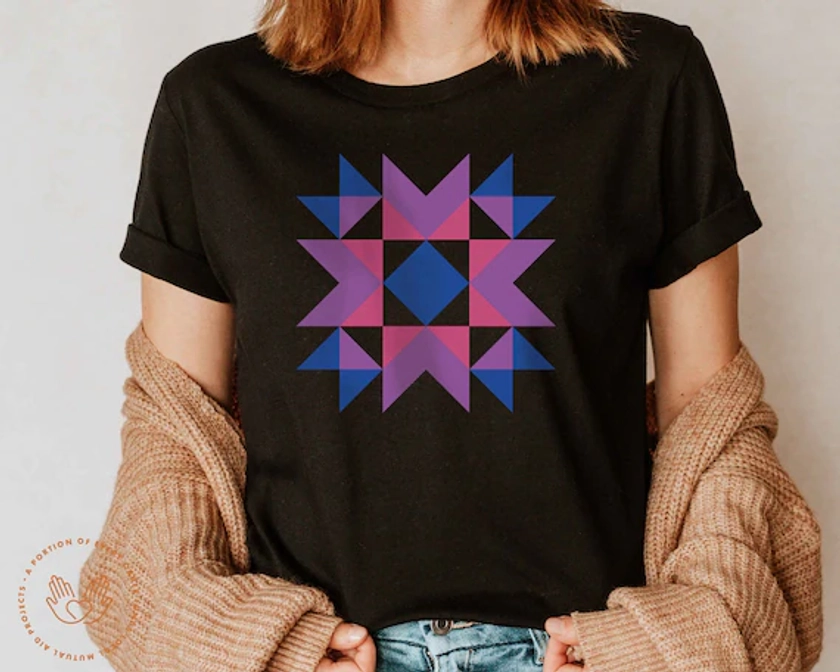 Subtle Bisexual Pride, Subtle Bi Pride, Bisexual Pride, Subtle Bisexual, Unisex Shirt, Sweatshirt, Hoodie, Quilt Patchwork Design