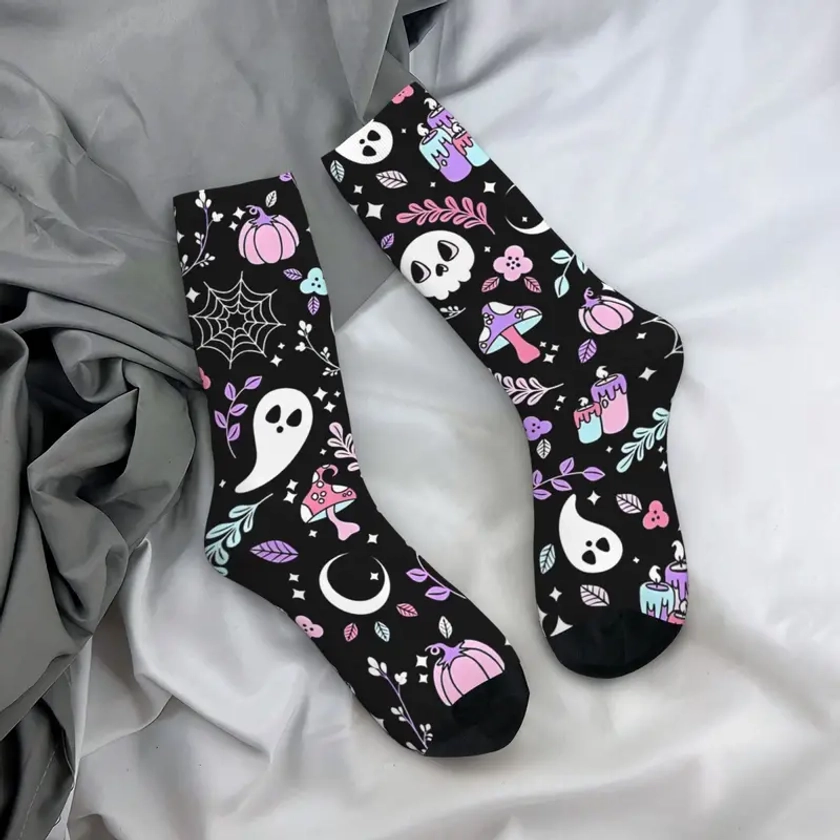 Quirky Pastel Gothic Halloween themed Compression Socks Men - Temu