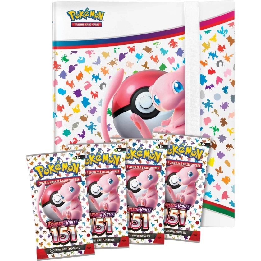 Pokemon Pack cahier range - carte et 4 boosters  extension Ecarlate et Violet 151