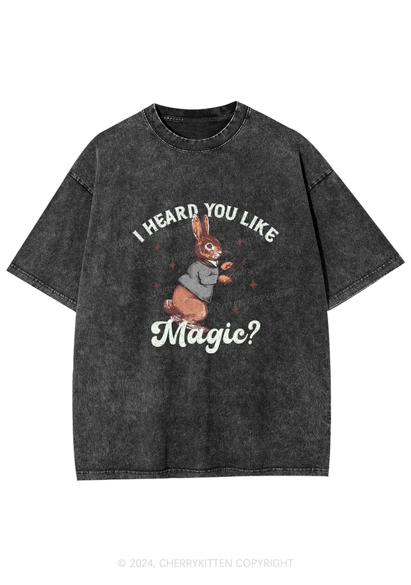 Cherrykitten I Heard You Like Magic Y2K Washed Tee Cherrykitten for Sale