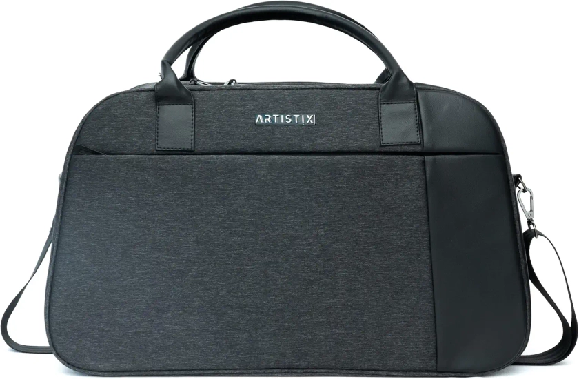 Artistix Aion Nylon Duffle Bag for Travel | with 15” laptop compartment | 180 degree opening | The Cabin Duffle For Men and Women | 36 Litres Capacity, Grey Black : Amazon.in: Bags, Wallets and Luggage