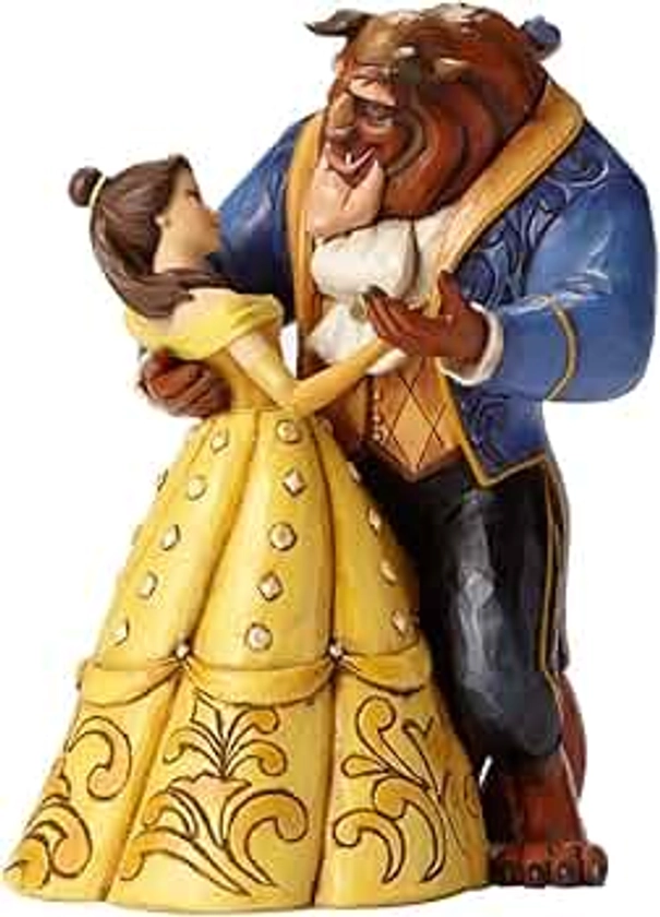 Enesco Disney Traditions 4049619 Figurine Belle et la Bête Dansant/25e Anniversary Figurine Multicolore 23 cm