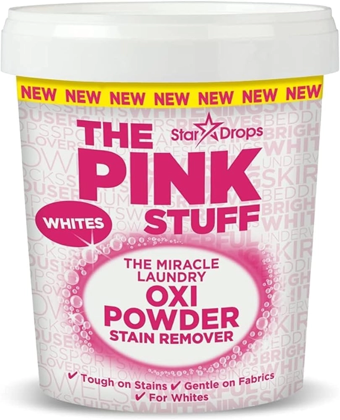 Amazon.com: Stardrops - The Pink Stuff - The Miracle Laundry Oxi Powder Stain Remover Specifically Formulated for Whites, 1 kg : Health & Household