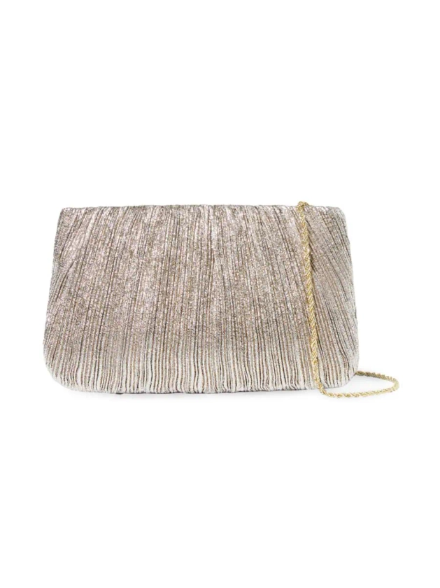 Shop Loeffler Randall Brit Metallic Pleated Clutch-On-Chain | Saks Fifth Avenue