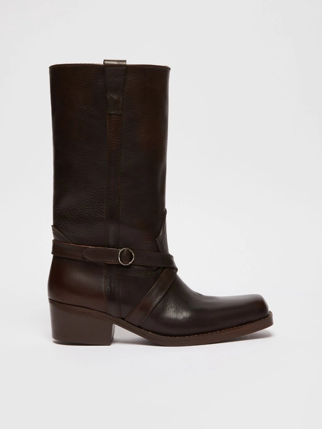 Leather boots, chocolate | Weekend Max Mara 