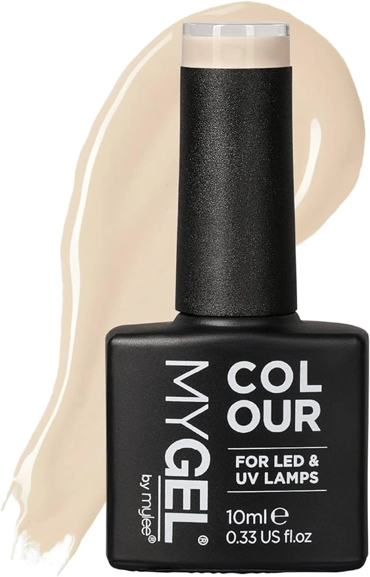 Mylee Gel Nail Polish 10ml [Cream on Top] UV/LED Soak-Off Nail Art Manicure Pedicure for Professional, Salon & Home Use [White Range] - Long Lasting & Easy to Apply