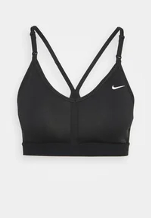 INDY V NECK BRA - Brassières de sport à maintien léger - black/white