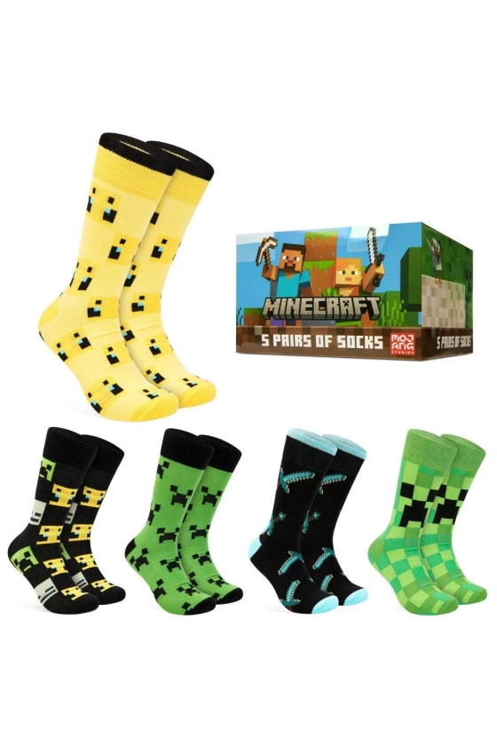 Underwear & Socks | 5 Pack Ankle Socks | Minecraft