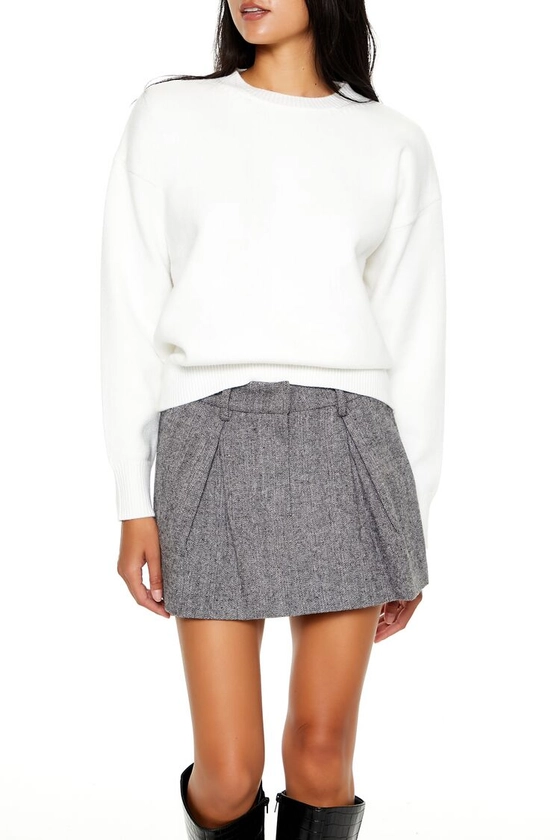 Drop-Sleeve Crew Sweater | Forever 21