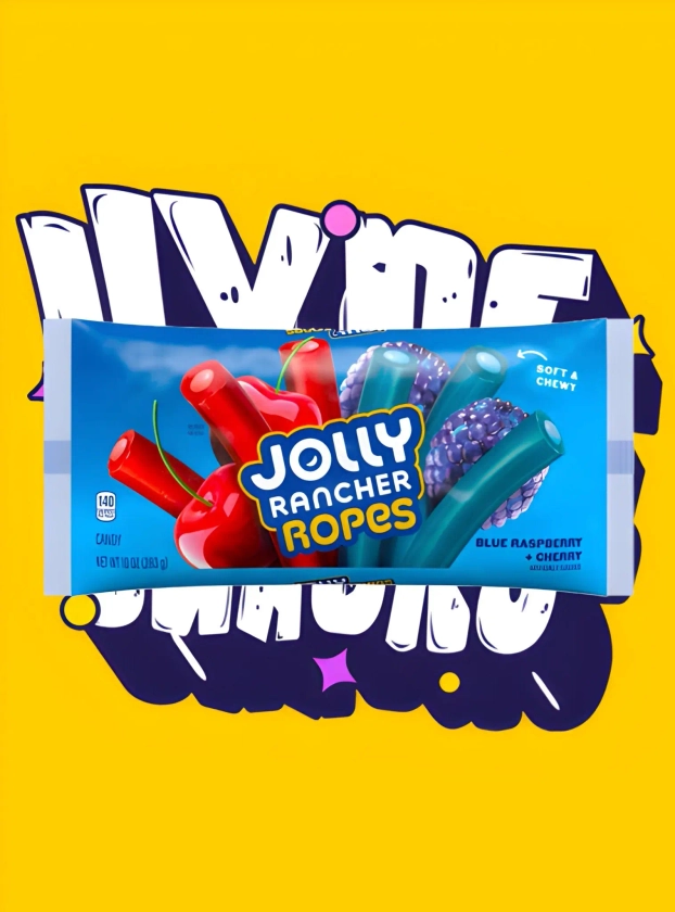 Jolly Rancher Ropes Blue Raspberry + Cherry - 283g