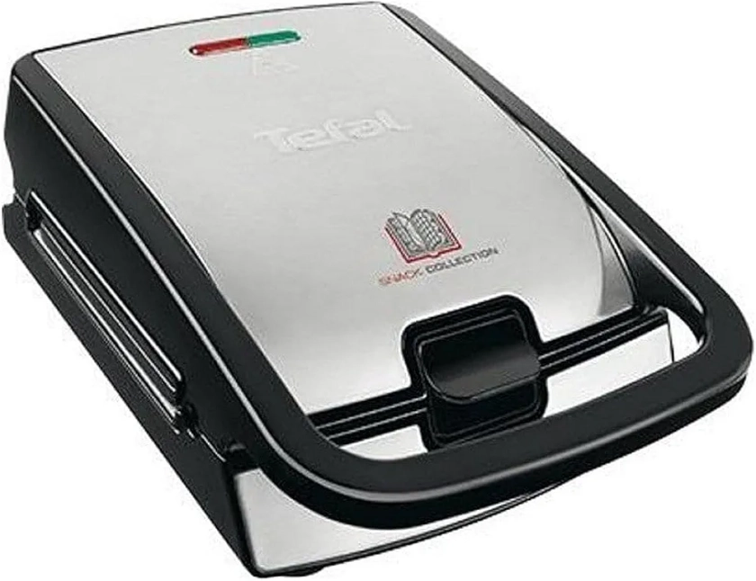 Tefal Appareil à gaufres et croque-monsieur, 2 jeux de plaques inclus, Rangement facile, Nettoyage sans effort, Indicateur de chaleur, Revêtement antiadhésif, Snack Collection SW852D12