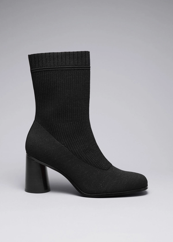 Bottines-chaussettes en maille