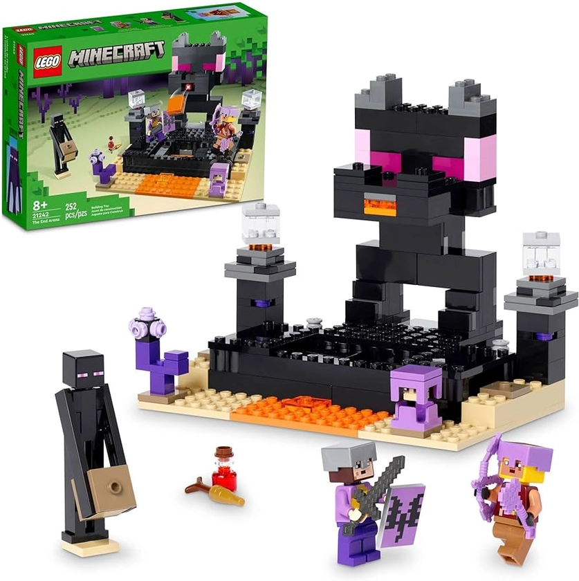 Amazon.com: LEGO Minecraft The End Arena 21242, Player-vs-Player Battle Playset with Lava, Ender Dragon and Enderman Figures, Action Toys for Kids 8 Plus Years Old : Lego: Toys & Games