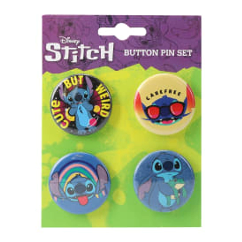 Disney Stitch Button Pin Set 4-Count | Five Below