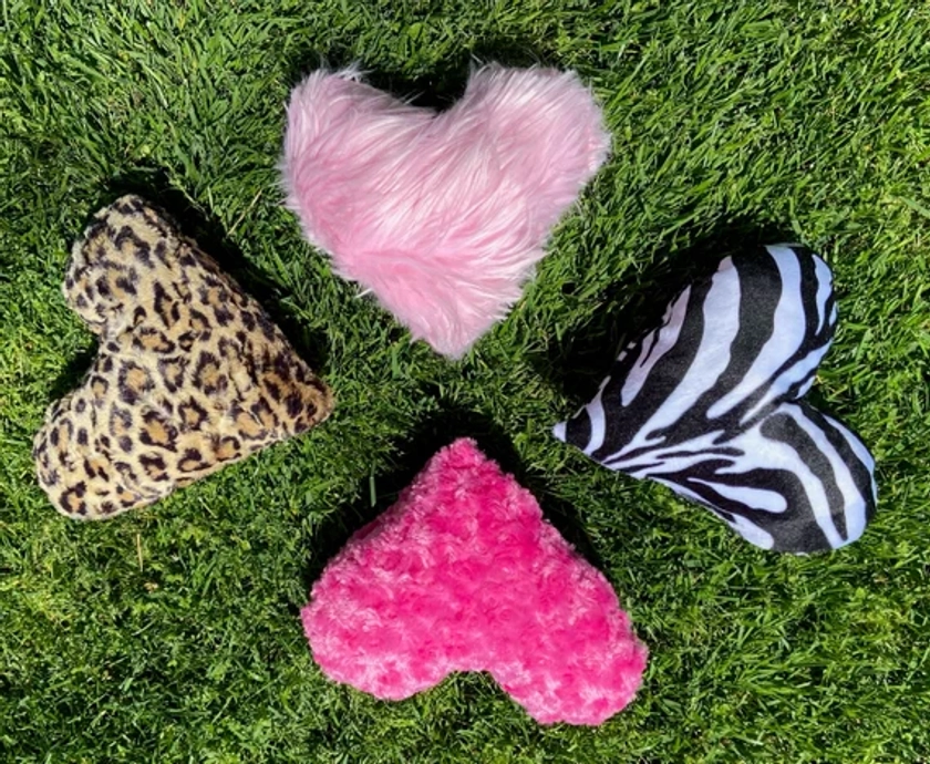 Fur heart Pillows