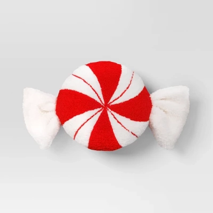 Peppermint Shaped Christmas Novelty Throw Pillow - Wondershop™