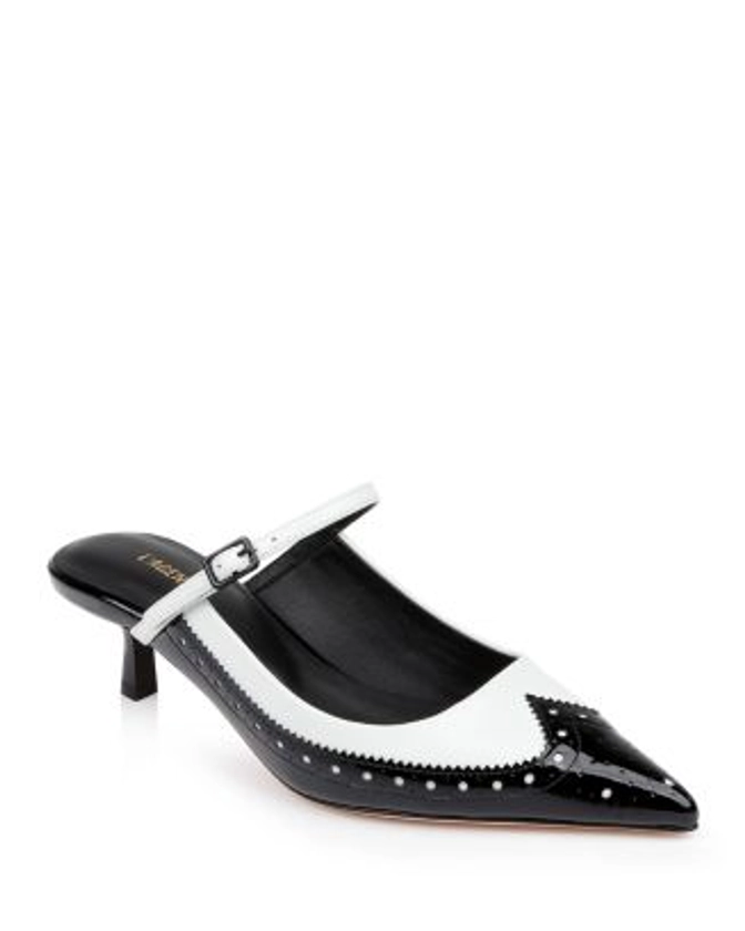 L'AGENCE Women's Elle Pointed Brogue Pumps | Bloomingdale's Shoes 