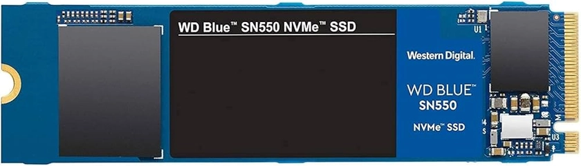 Western Digital 1TB WD Blue SN550 NVMe Internal SSD - Gen3 x4 PCIe 8Gb/s, M.2 2280, 3D NAND, Up to 2,400 MB/s - WDS100T2B0C, olid State Hard Drive