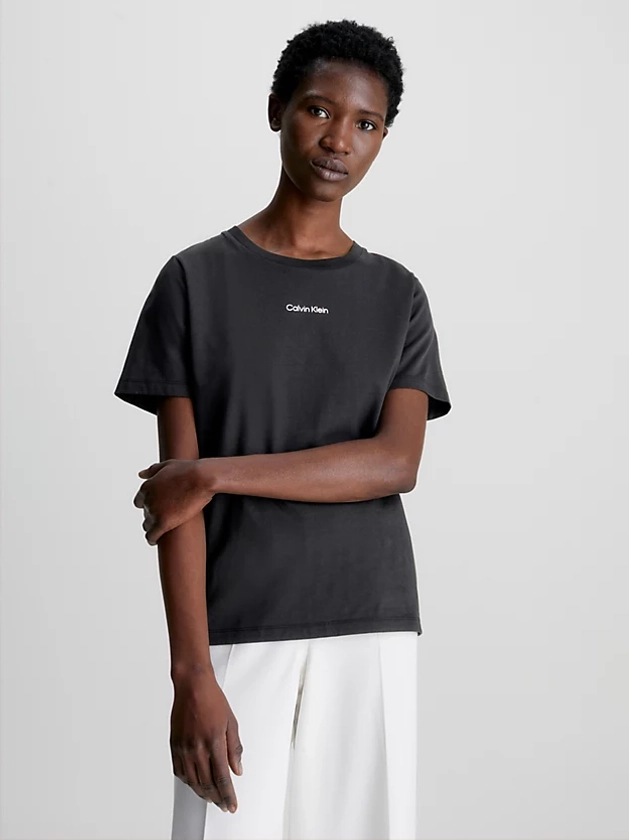 T-shirt en coton avec micro-logo Calvin Klein® | K20K205454BEH