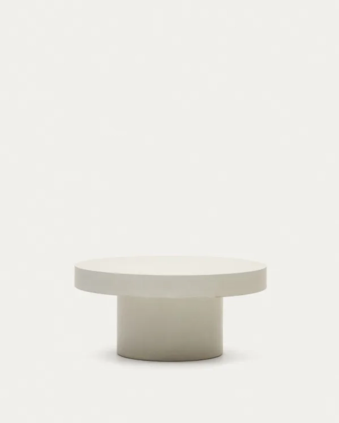Table basse ronde Aiguablava en ciment blanc Ø 90 cm | Kave Home®