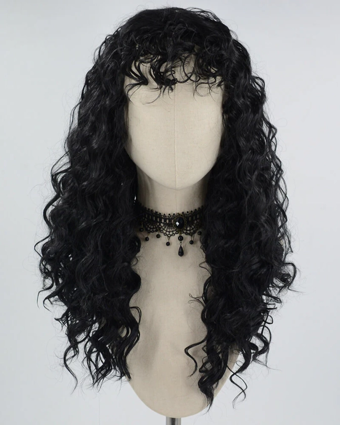 Black Curly Synthetic Wig HW363 – Weekendwigs