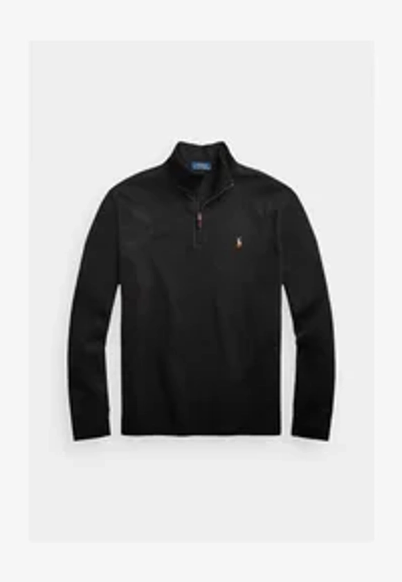 ESTATE RIB QUARTER ZIP PULLOVER - Pullover - black