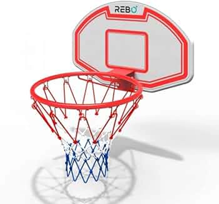 Rebo® Basketball Net & Backboard + Bracket to Attach to 90mm Round Wood Swing Set