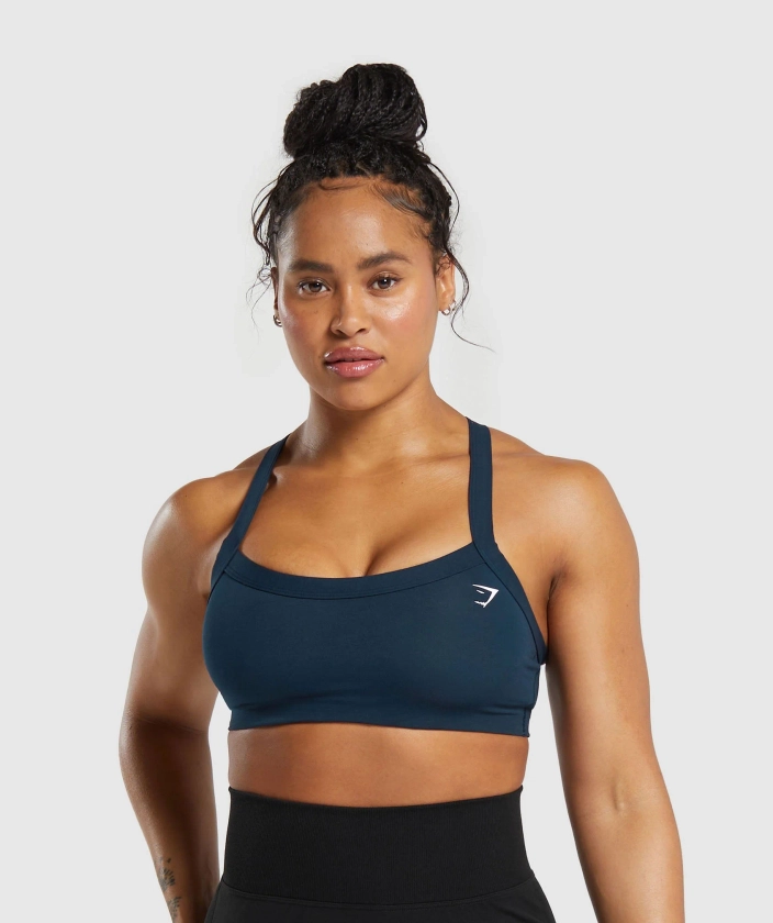 Gymshark Cotton Lifting Sports Bra - Navy