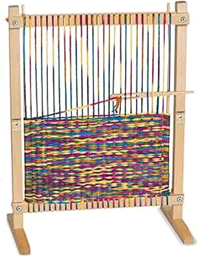 Melissa & Doug Wooden Multi-Craft Weaving Loom (Arts & Crafts, Extra-Large Frame, Frustration-Free Packaging)