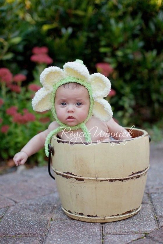 Daisy Bonnet, Flower Baby Girl Hat, Flower Petal Bonnet Hat, Mom Gift Postpartum, Photography Outfit, Baby Sun Hat, Summer Photoshoot