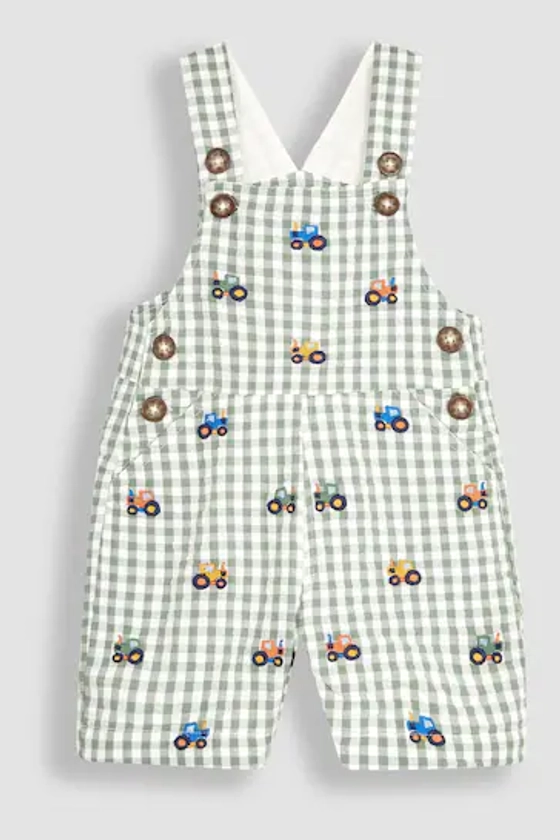 Buy JoJo Maman Bébé Khaki Green Tractor Embroidered Dungarees from the Next UK online shop