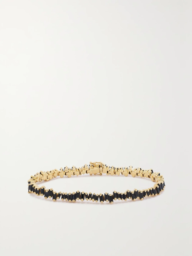 SUZANNE KALAN 18-karat gold sapphire bracelet | NET-A-PORTER