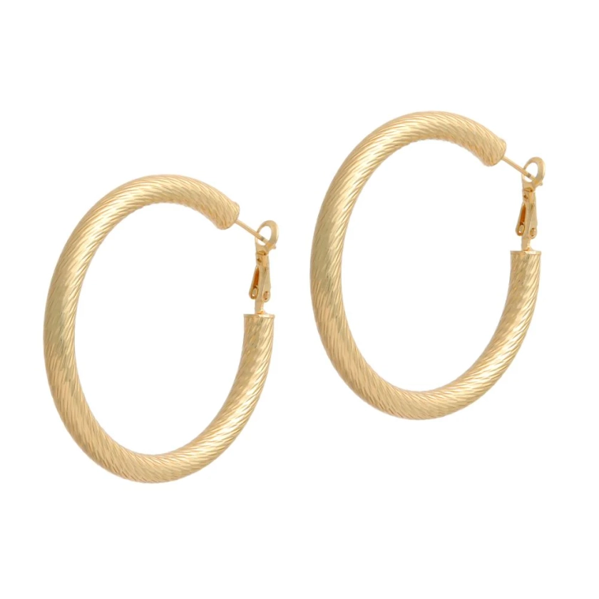 Hannah Yellow Casual Hoops Earrings